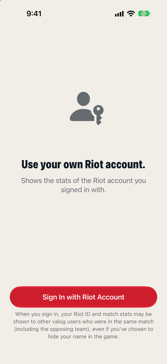 Sign-in screen with the opt-in disclosure